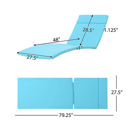 Ensemble de coussins d'extérieur Salem pour chaise longue - Coussins seulement (lot de 2) par Christopher Knight Home - 79,25 cm (L) x 27,50 cm (l) x 1,50 cm (H)