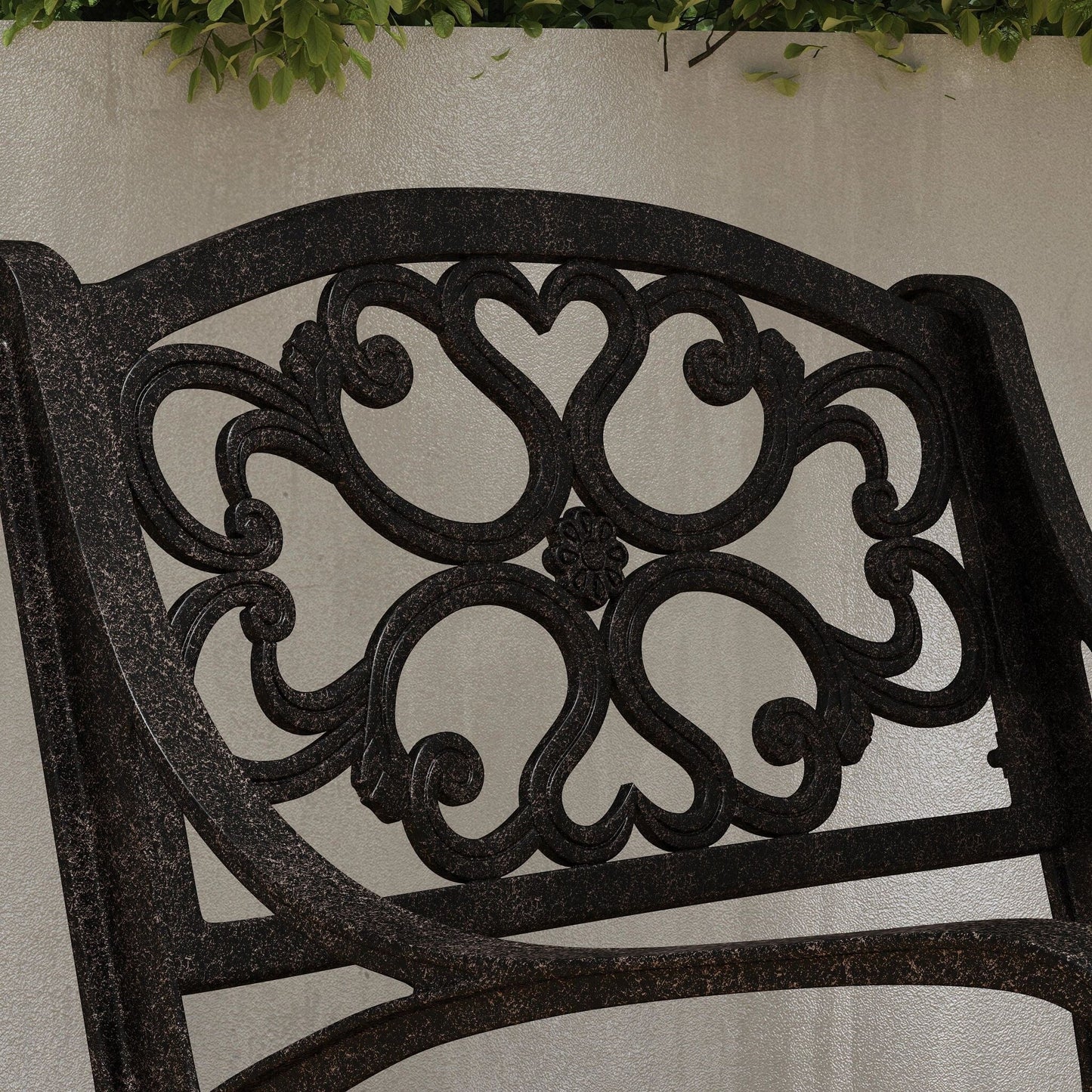 Ensemble de salle à manger d'extérieur 7 pièces Sanibel en aluminium bronze avec table ovale de 72 pouces et six fauteuils par Homestyles