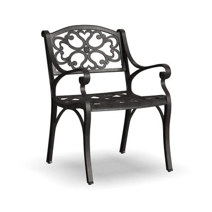 Ensemble de salle à manger d'extérieur 7 pièces Sanibel en aluminium bronze avec table ovale de 72 pouces et six fauteuils par Homestyles