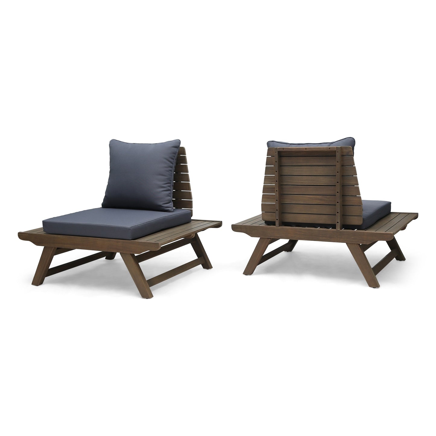 Chaises d'extérieur Sedona en bois d'acacia (lot de 2) par Christopher Knight Home