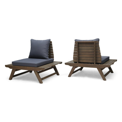 Chaises d'extérieur Sedona en bois d'acacia (lot de 2) par Christopher Knight Home