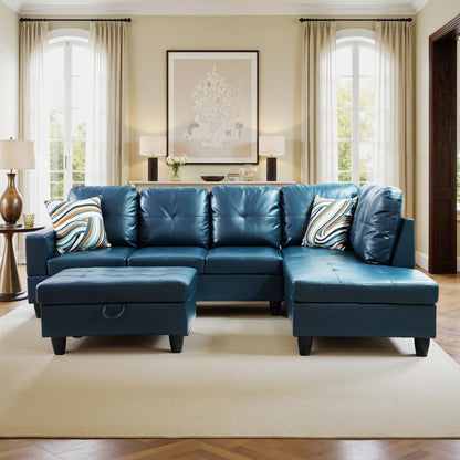 Ensemble de canapés 3 pièces en similicuir PU pour salon