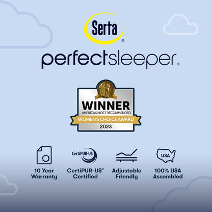 Ensemble matelas Serta Perfect Sleeper Oasis Sleep 14,5 ferme avec surmatelas intégré