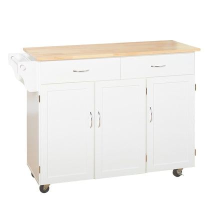 Chariot de cuisine Simple Living Addie avec plateau en bois