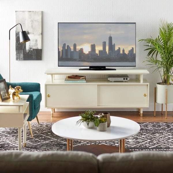 Meuble TV en bois Margo de style moderne du milieu du siècle de Simple Living
