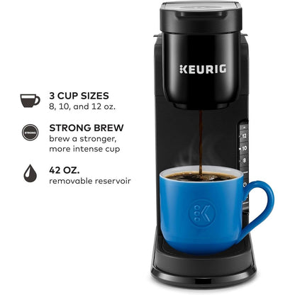 Cafetière à dosettes K-Cup individuelles, 3 tailles de tasse, café corsé, réservoir de 1,25 L, noire