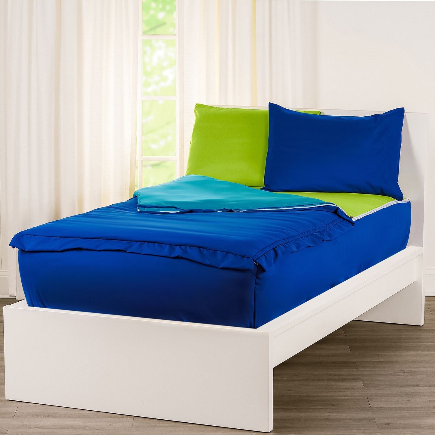 Ensemble de literie Siscovers Cobalt Blue Bunkie Deluxe avec fermeture éclair