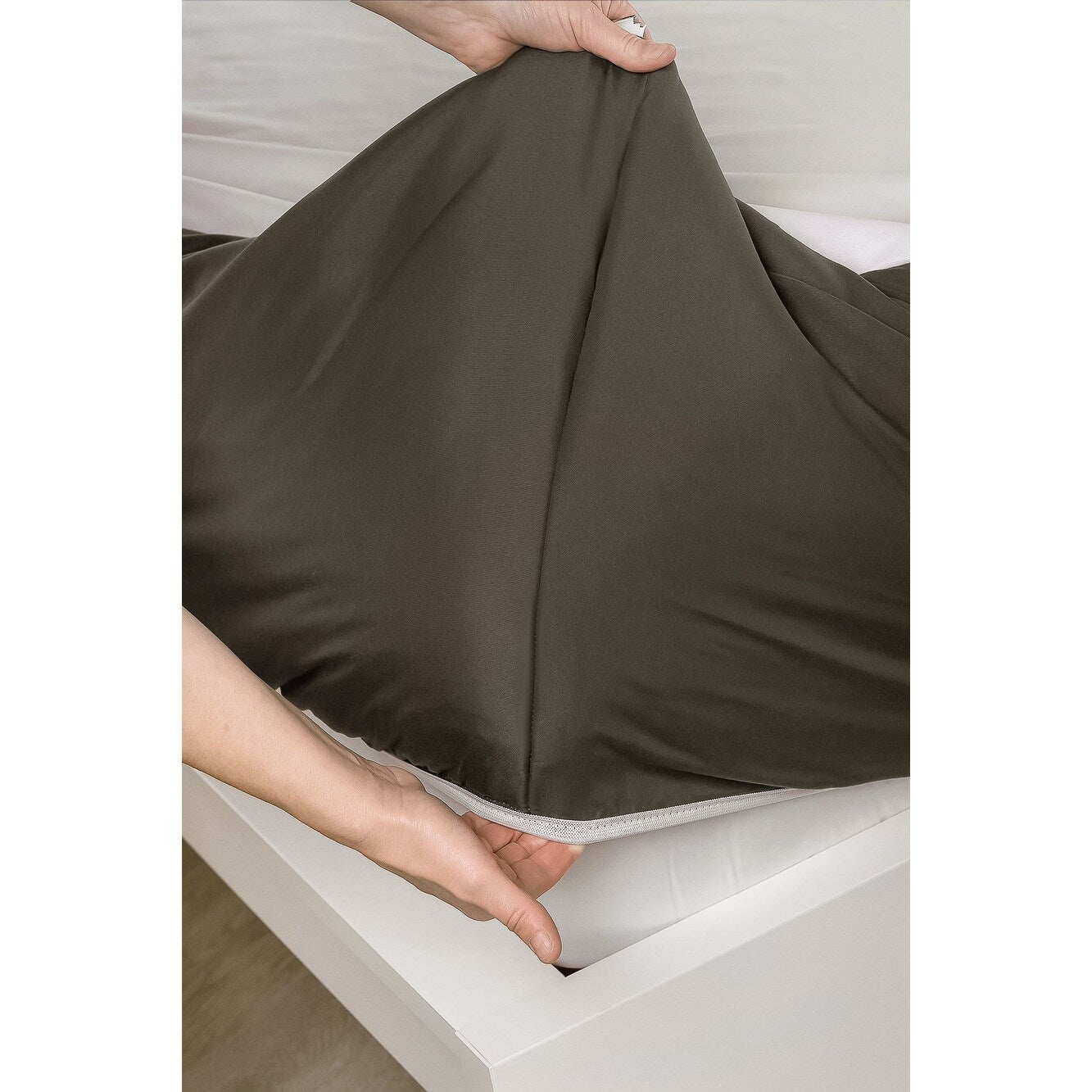 Ensemble de literie de luxe Siscovers Pewter Bunkie avec fermeture éclair