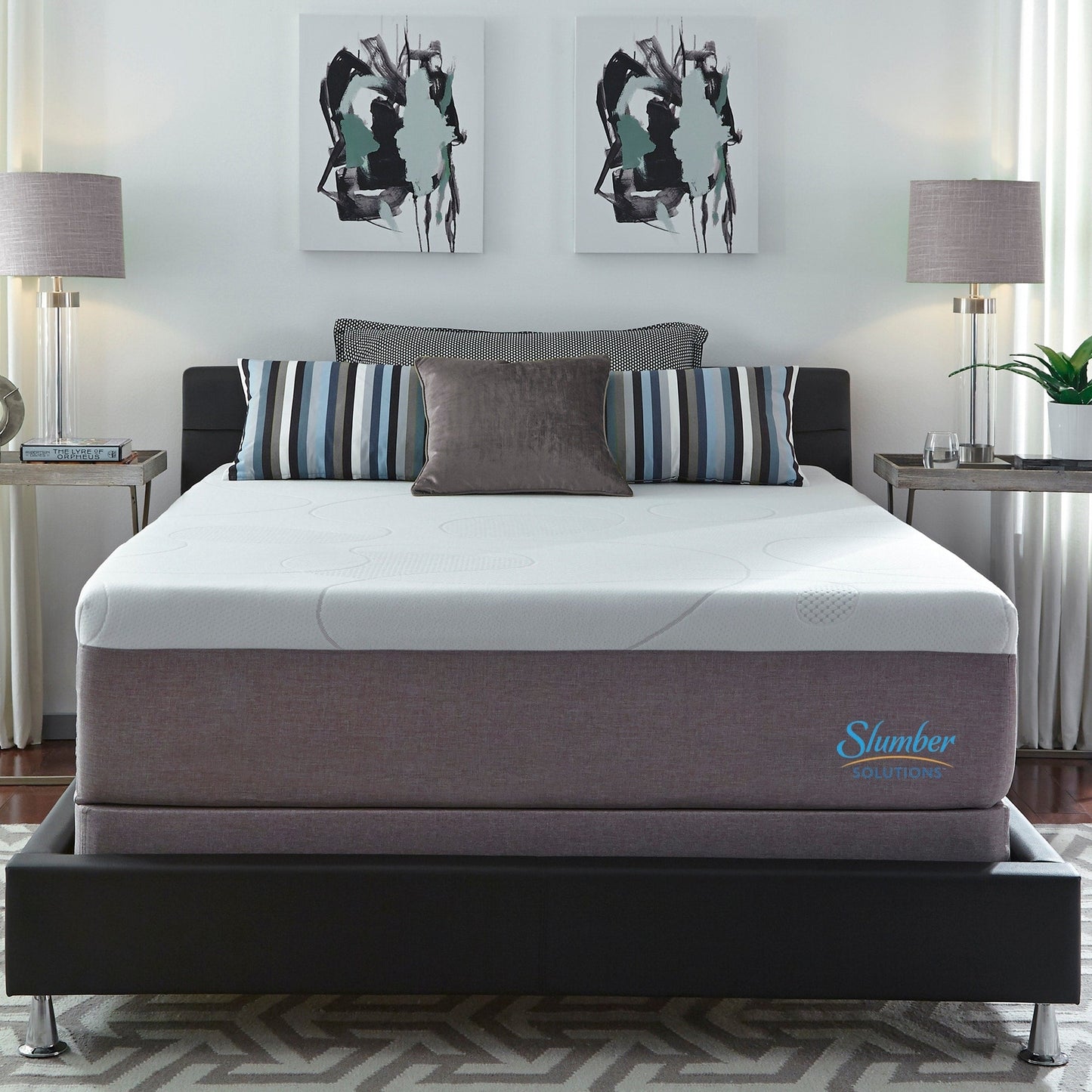 Ensemble de matelas Slumber Solutions - Choisissez votre confort - 14 pouces - Mousse à mémoire de forme et gel