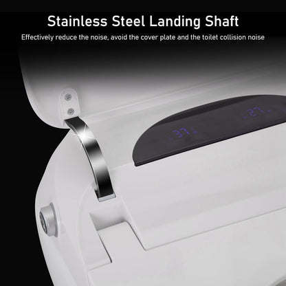 Toilettes intelligentes, WC bidet monobloc pour salles de bains, WC allongé moderne avec eau chaude, double chasse d'eau automatique, activation par capteur de pied