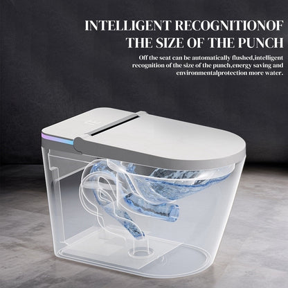 Toilettes intelligentes, WC bidet monobloc pour salles de bains, WC allongé moderne avec eau chaude, double chasse d'eau automatique, activation par capteur de pied