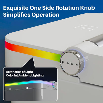 Toilettes intelligentes, WC bidet monobloc pour salles de bains, WC allongé moderne avec eau chaude, double chasse d'eau automatique, activation par capteur de pied