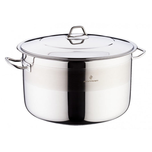 Marmite profonde Sofram JUMBO en acier inoxydable 18/10 avec couvercle