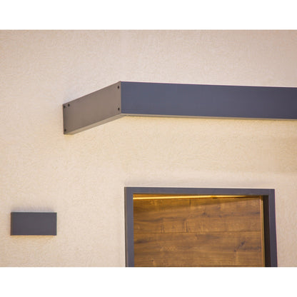 Auvent de porte et fenêtre Sophia 3 pi Gris Transparent