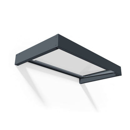 Auvent de porte et fenêtre Sophia 3 pi Gris Transparent