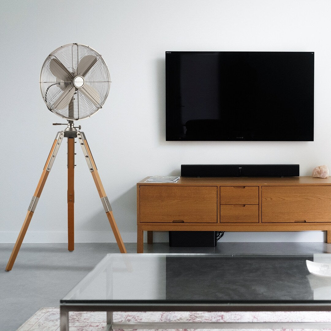 Ventilateur sur trépied Star Fans Star de 40 cm avec pieds en bois
