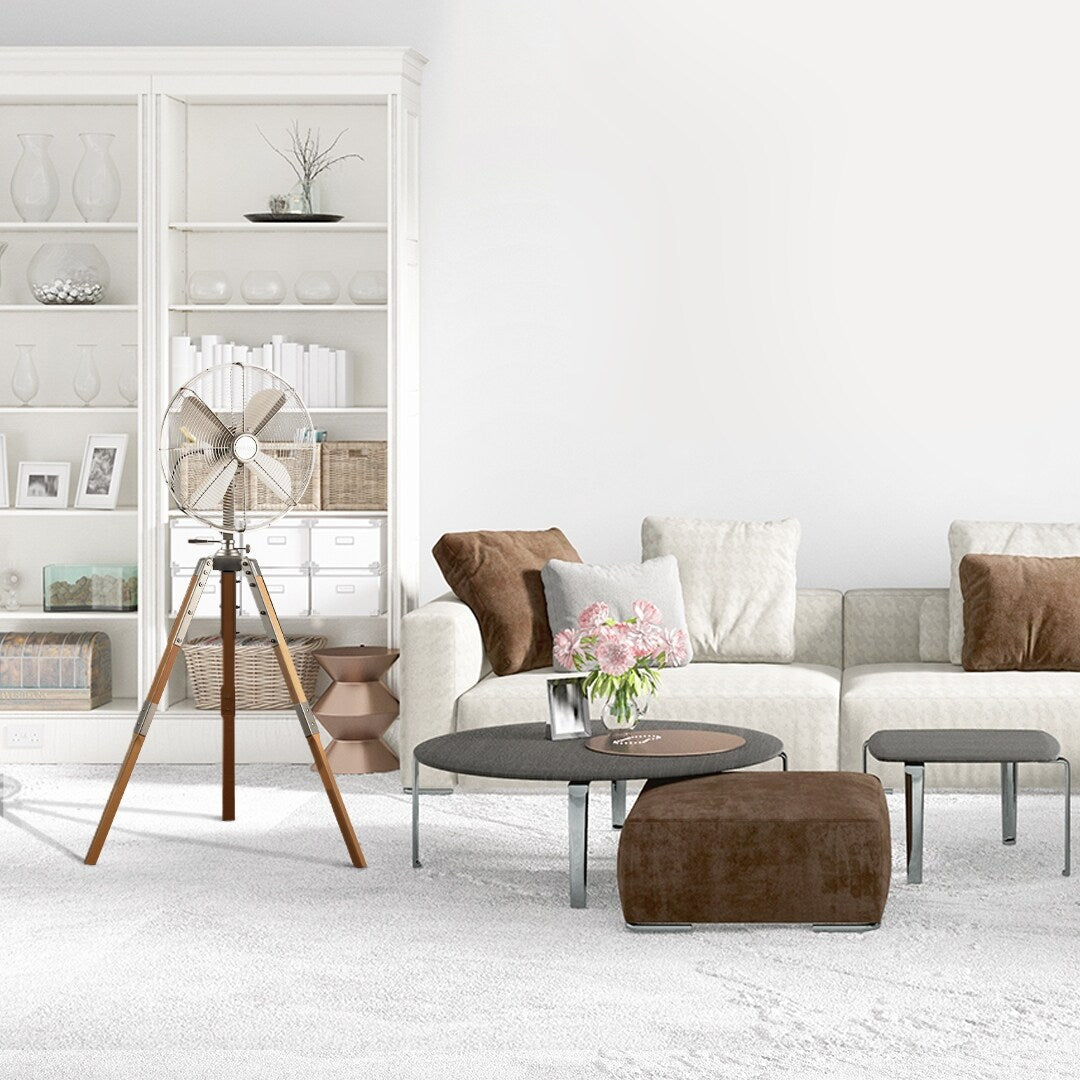 Ventilateur sur trépied Star Fans Star de 40 cm avec pieds en bois