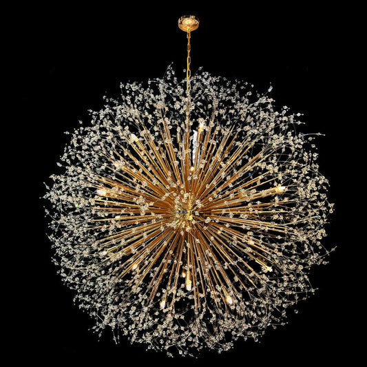 Lustre Starburst 47 de large, luminaire en cristal