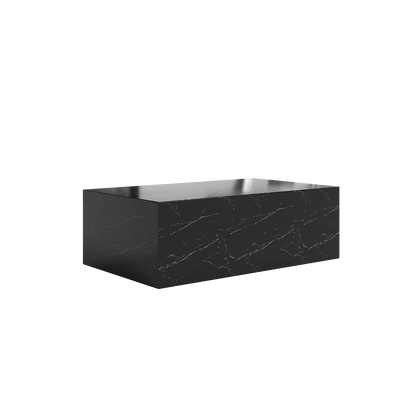 Table basse Sugar Cubes / Longue - Marbre noir et blanc - 1000 x 600 mm