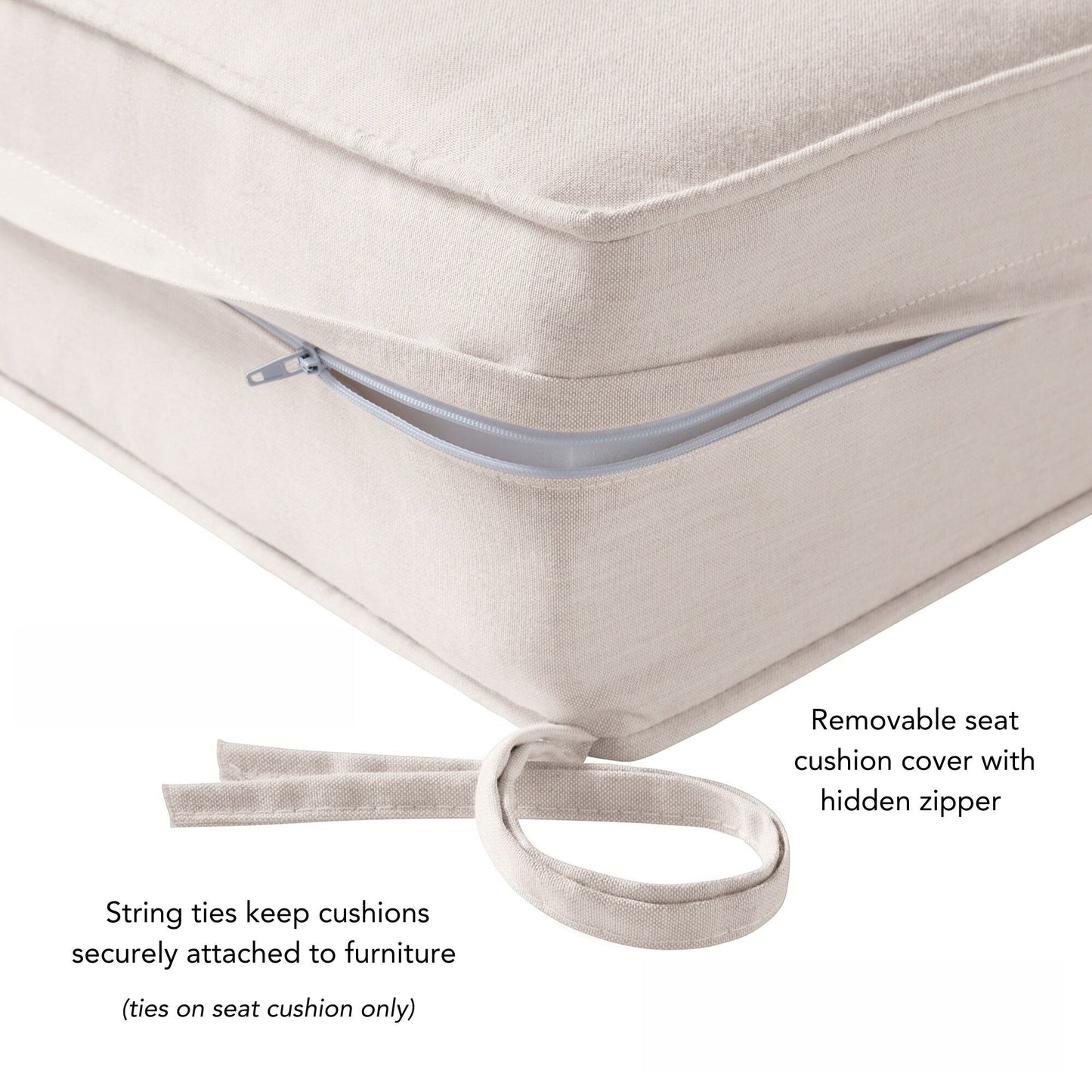 Ensemble de 2 coussins d'extérieur Sunbrella Premium pour siège profond