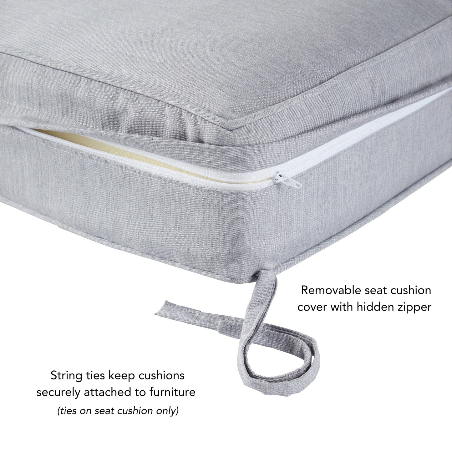 Ensemble de 2 coussins d'extérieur Sunbrella Premium pour siège profond