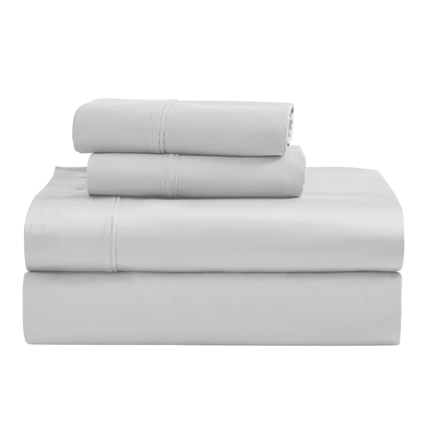 Ensemble de draps unis écologiques en coton égyptien de qualité supérieure, 1200 fils/cm²