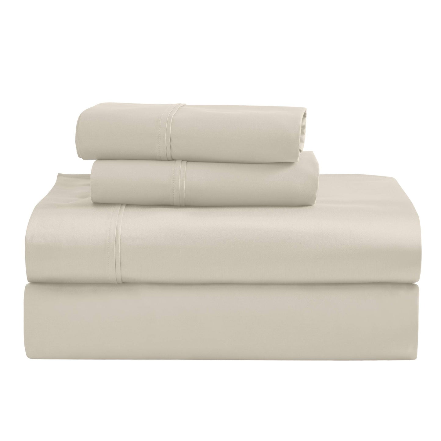 Ensemble de draps unis écologiques en coton égyptien de qualité supérieure, 1200 fils/cm²