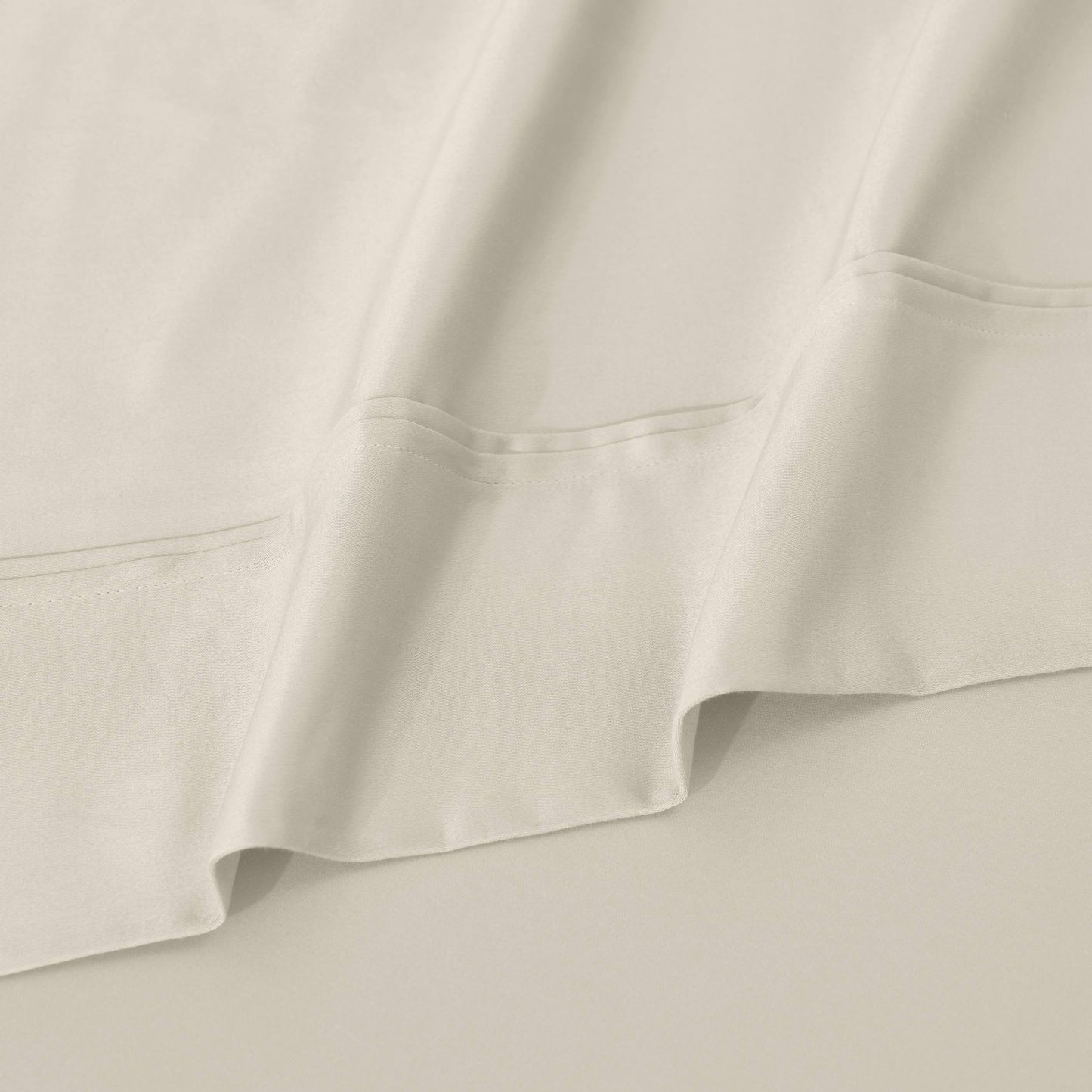 Ensemble de draps unis écologiques en coton égyptien de qualité supérieure, 1200 fils/cm²