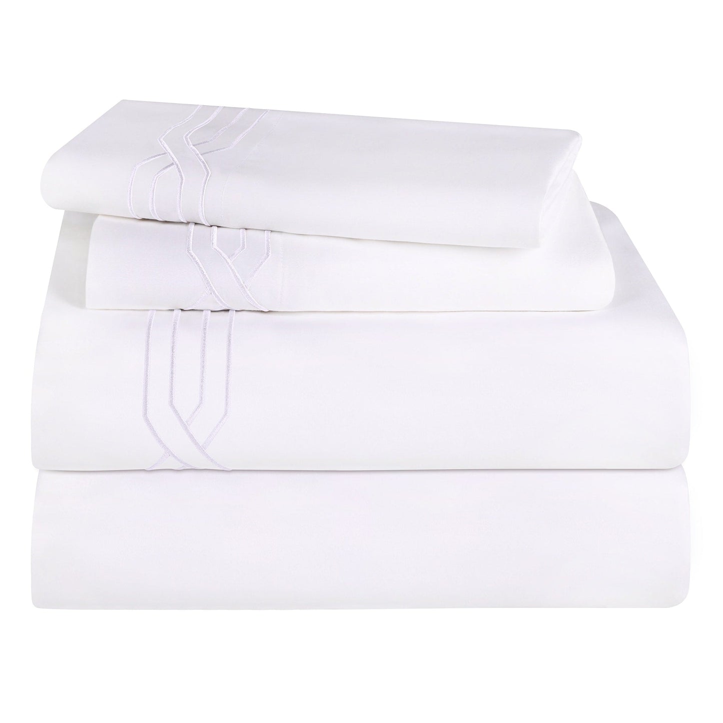 Ensemble de draps unis écologiques en coton égyptien de qualité supérieure, 1200 fils/cm²