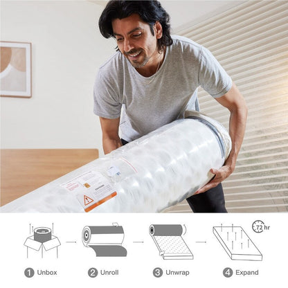 Matelas hybride SweDrea de 30 cm (12 po) en mousse à mémoire de forme moelleuse infusée de gel, rafraîchissant et respirant, certifié CertiPUR-US, SGS et OEKO-TEX®.