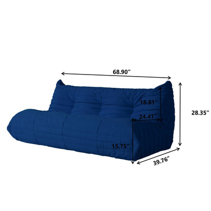 Ensembles de canapés poufs en velours Teddy