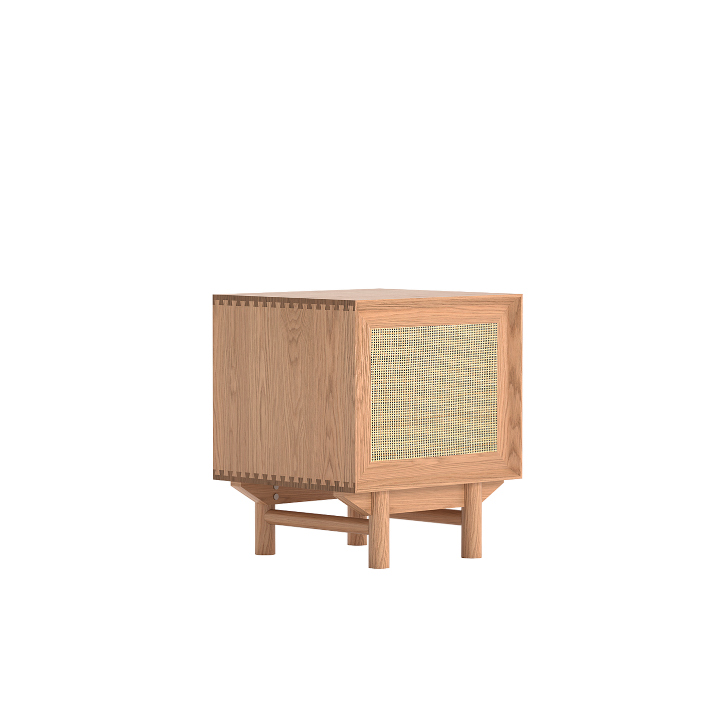 Table de chevet Torii / Porte en rotin tressé