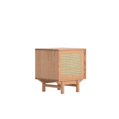 Table de chevet Torii / Porte en rotin tressé