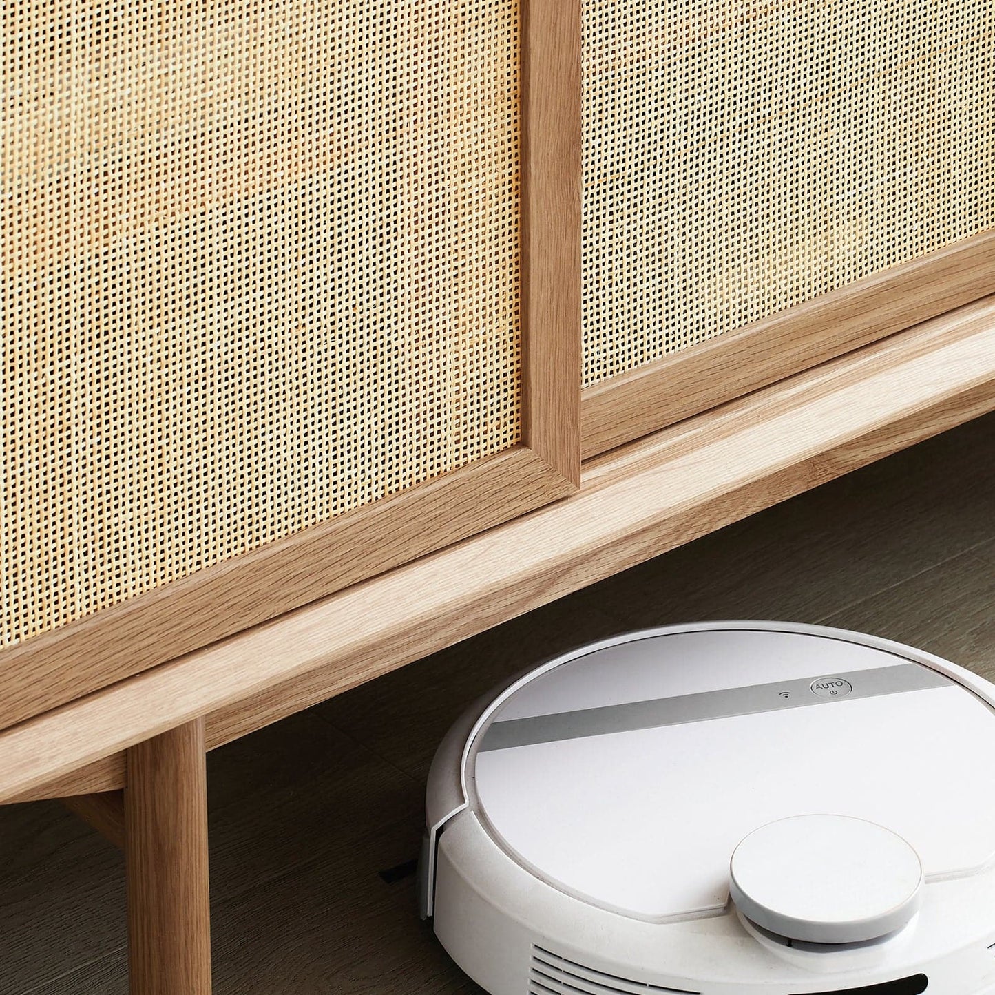 Buffet Torii / Portes et tiroirs en rotin tressé