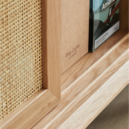 Buffet Torii / Portes et tiroirs en rotin tressé