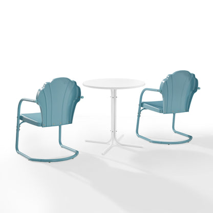 Ensemble bistro d'extérieur Crosley Tulip 3 pièces - 98 cm (L) x 29 cm (P) x 32,88 cm (H)