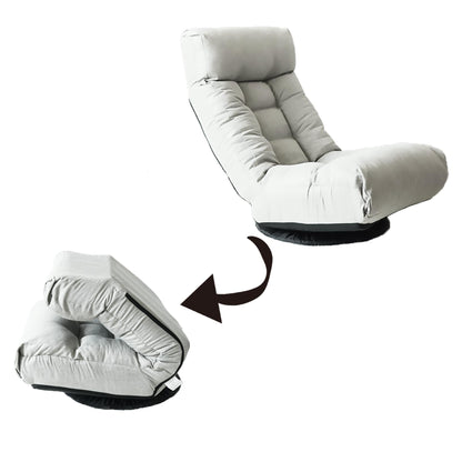 Ensemble fauteuil inclinable rembourré sans accoudoirs avec repose-pieds et appui-tête réglable