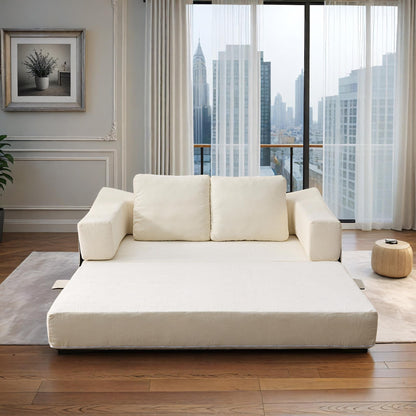 Canapé-lit convertible rembourré 70,87, fauteuil convertible, canapé de sol confortable pour salon, chambre, tissu chenille