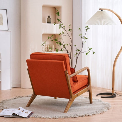 Fauteuil d'appoint rembourré de style moderne du milieu du siècle