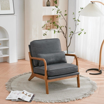 Fauteuil d'appoint rembourré de style moderne du milieu du siècle