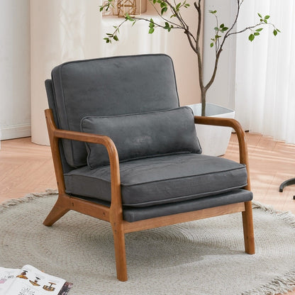 Fauteuil d'appoint rembourré de style moderne du milieu du siècle