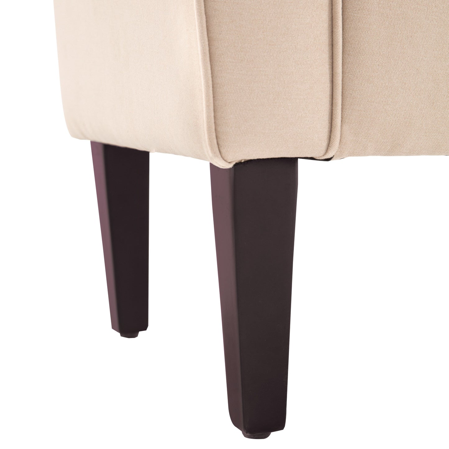 Banc de rangement rembourré avec accoudoirs et dossier capitonné rabattable, 128 cm (50,4 pouces).