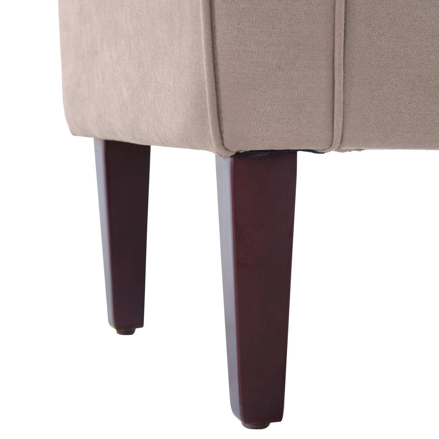 Banc de rangement rembourré avec accoudoirs et dossier capitonné rabattable, 128 cm (50,4 pouces).