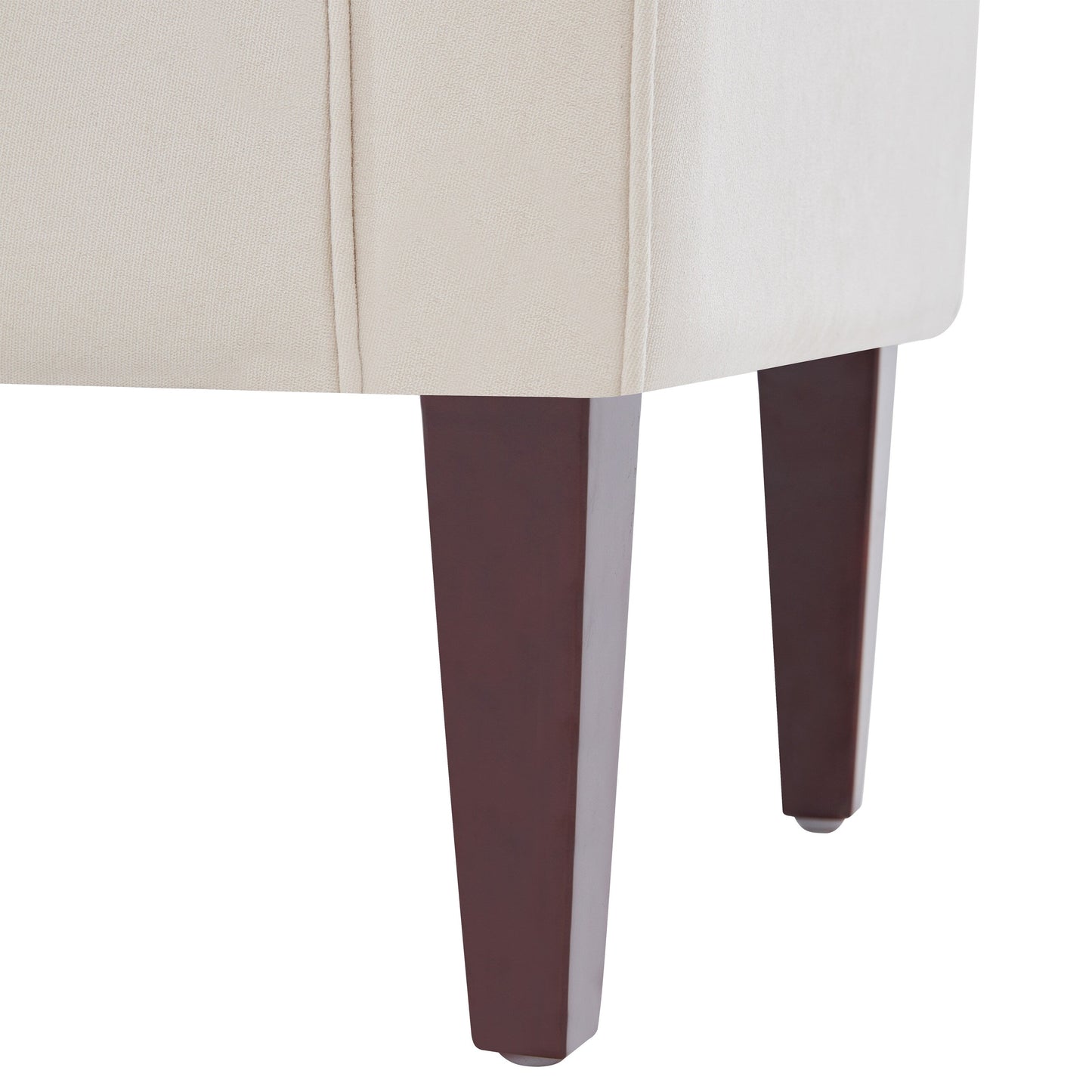 Banc de rangement rembourré avec accoudoirs et dossier capitonné rabattable, 128 cm (50,4 pouces).