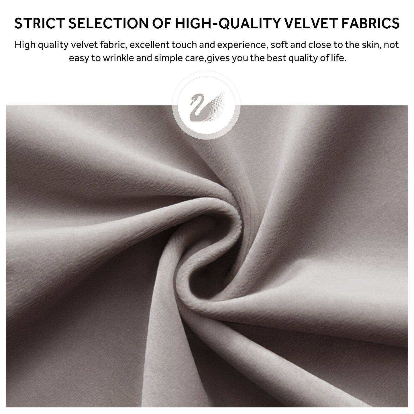 Ensemble de 6 chaises de salle à manger capitonnées en velours avec pieds en bois massif