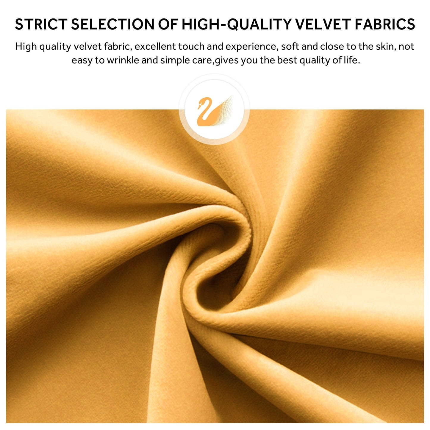 Ensemble de 6 chaises de salle à manger capitonnées en velours avec pieds en bois massif