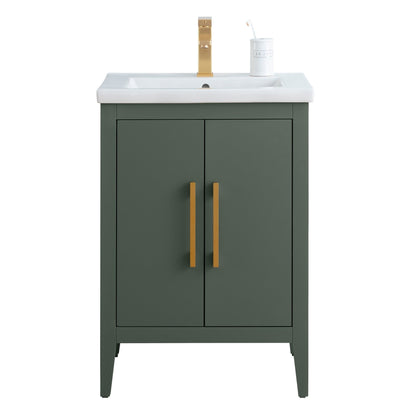 Meuble-lavabo simple vasque Vanity Art 20, 24 ou 30 pouces avec plan de travail en céramique