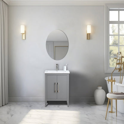 Meuble-lavabo simple vasque Vanity Art 20, 24 ou 30 pouces avec plan de travail en céramique