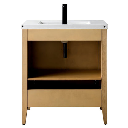 Meuble-lavabo simple vasque Vanity Art 20, 24 ou 30 pouces avec plan de travail en céramique