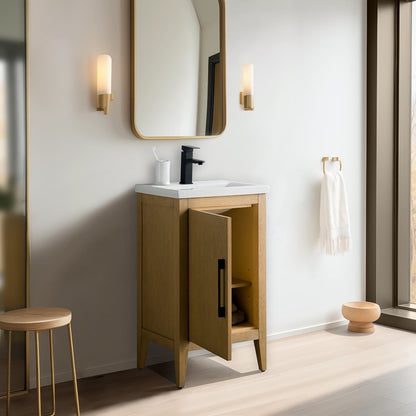 Meuble-lavabo simple vasque Vanity Art 20, 24 ou 30 pouces avec plan de travail en céramique